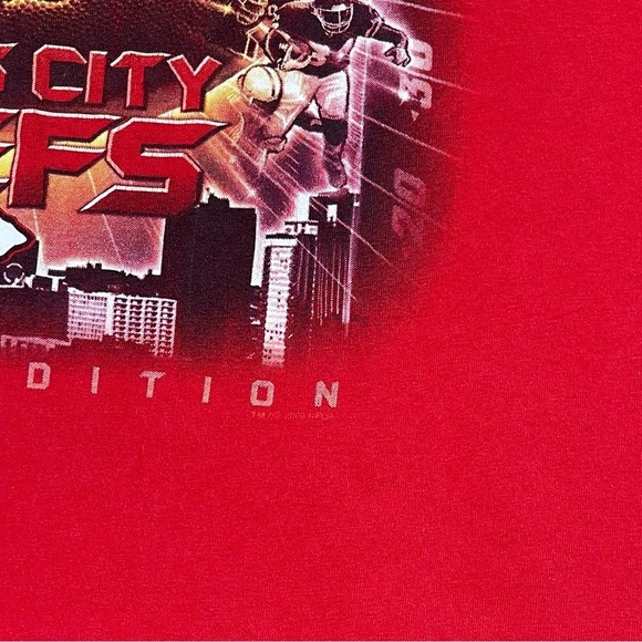 Vintage KC Kansas City Chiefs NFL Football Graphic Tshirt Made in Mexico - Picture 2 of 8
